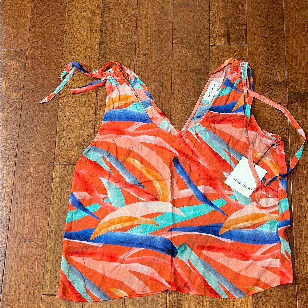 Bella Dahl Vibrant Abstract Sleeveless Top